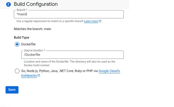 build configuration